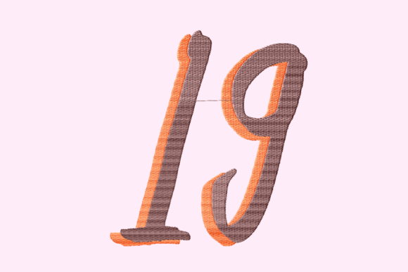19 Letter Shadowed: A Bold Birthday Embroidery for Craft Fair Sales
