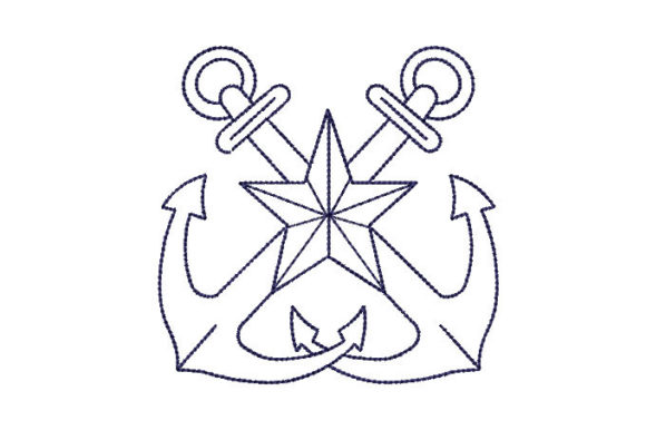 A Seller’s Look at the Cross Anchors Embroidery Design