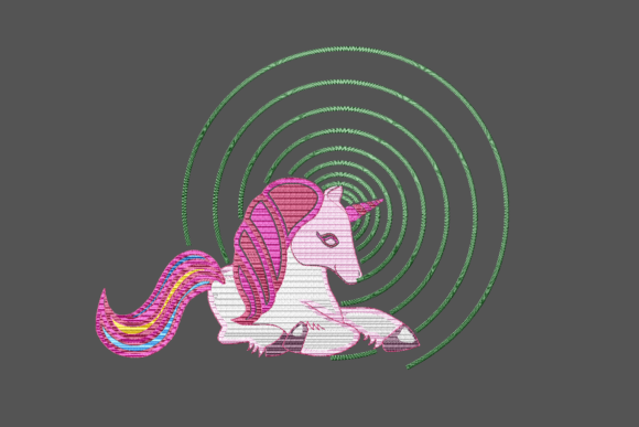 Cool Unicorn Sitting Down Embroidery Design Review
