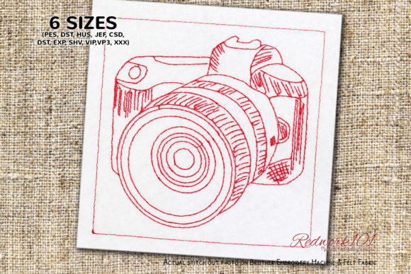 DSLR Camera Embroidery Design: A Photographer's Tool in Thread