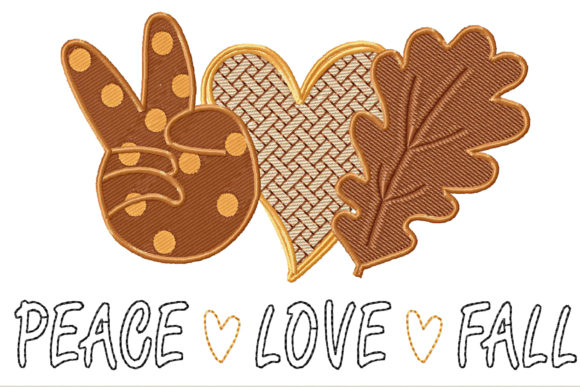 Evaluating the Peace Love Fall Heart and Leaf Design