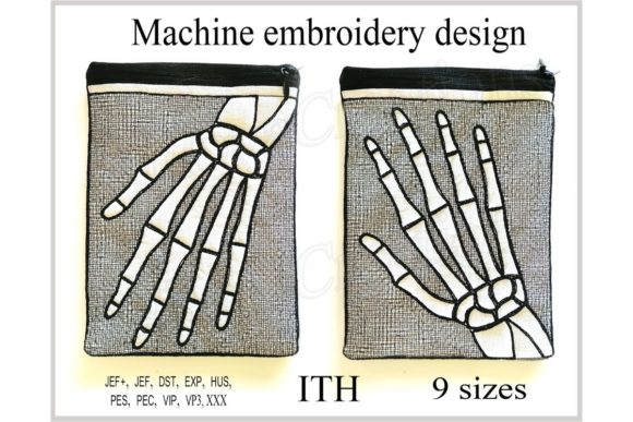Evaluating the Skeleton Arm Bag Embroidery Design