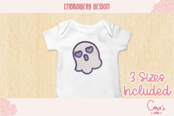 Ghost Embroidery Design for Spooky Seasonal Products