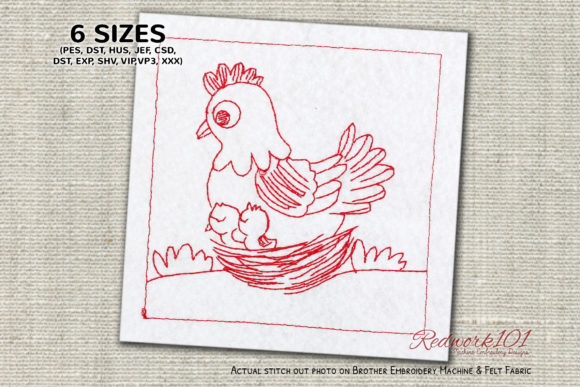 Hen with Baby Chicks Lineart: A Boutique Embroidery Designer Review