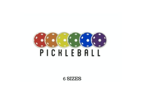 Pickle Ball Embroidery Design for Boutique Apparel Projects