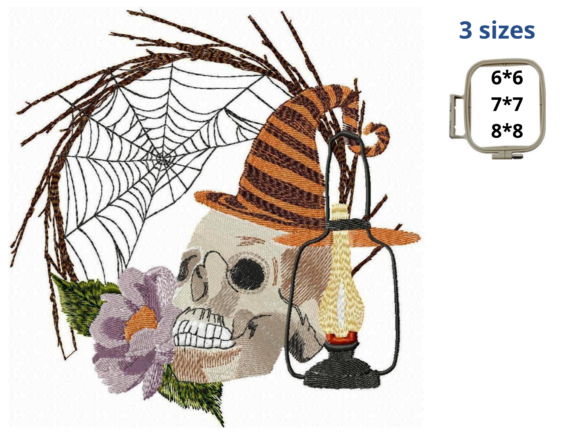 Reviewing the Halloween Skull Embroidery Design for Boutique Apparel