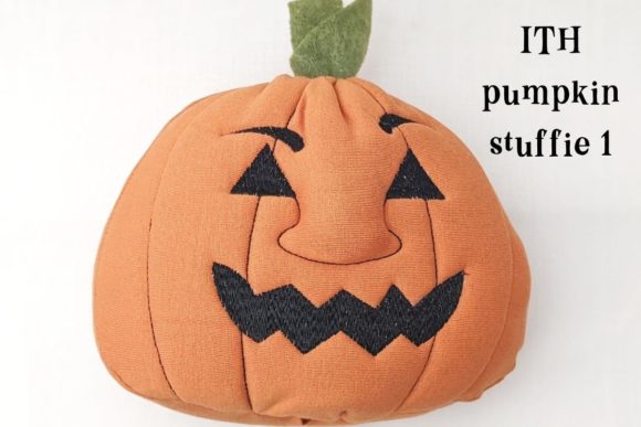 The Charm of the ITH Pumpkin Stuffie Face Design