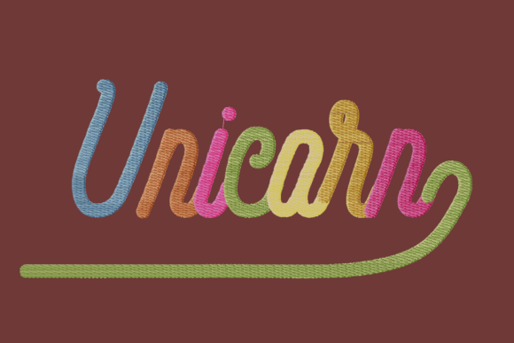 Unicorn Monoline Swash Lettering for Craft Fair Success